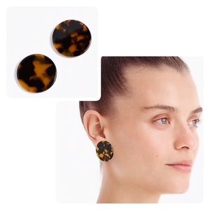 J.Crew Tortoise disc earrings